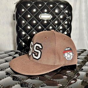 Secret scientist Brown flat-bill hat